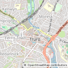 Map of Truro, Cornwall