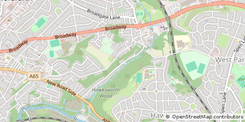 Map of Leeds, West Yorkshire