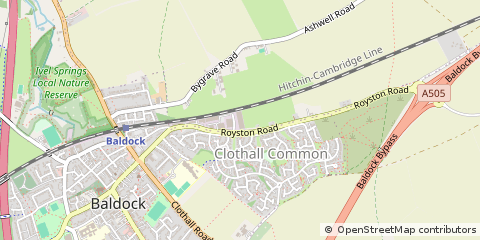 Map of Baldock, Hertfordshire