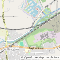 Map of Willington, Derbyshire