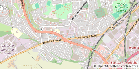 Map of Leeds, West Yorkshire