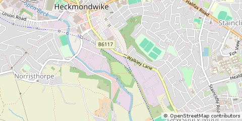 Map of Heckmondwike, West Yorkshire