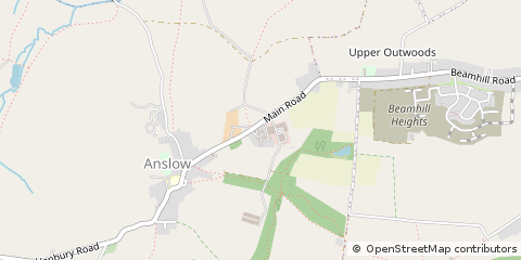 Map of Burton-on-Trent, Staffordshire