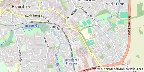 Map of Braintree, Essex