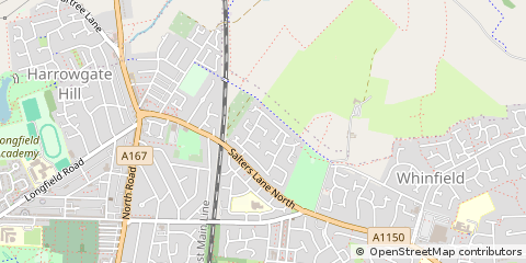 Map of Darlington, County Durham
