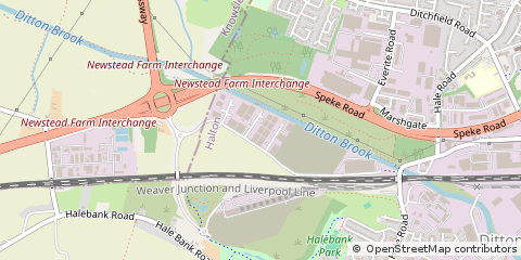 Map of Widnes, Cheshire