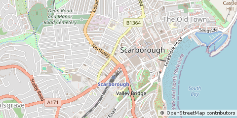 Map of Scarborough, North Yorkshire