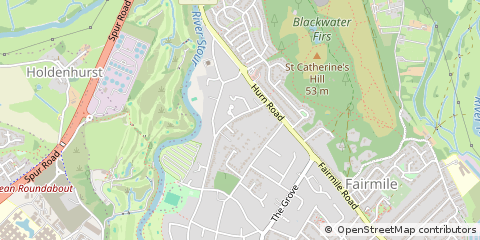 Map of Christchurch, Dorset