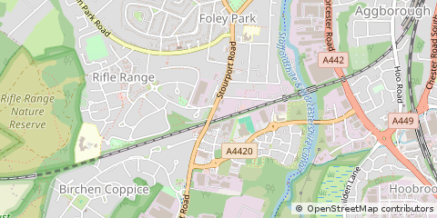 Map of Kidderminster, Worcs