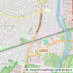 Map of Kidderminster, Worcs