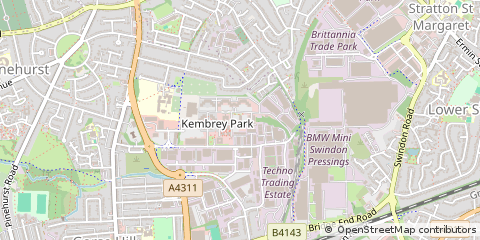 Map of Swindon, Gloucestershire