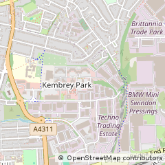 Map of Swindon, Gloucestershire