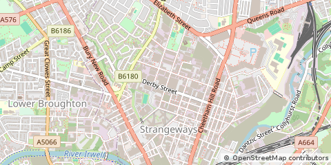 Map of Manchester, Lancashire