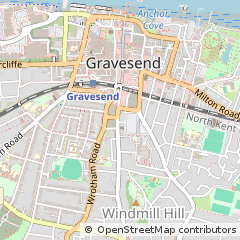 Map of Gravesend, Kent