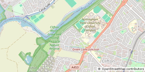 Map of Nottingham, Nottinghamshire