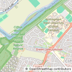 Map of Nottingham, Nottinghamshire