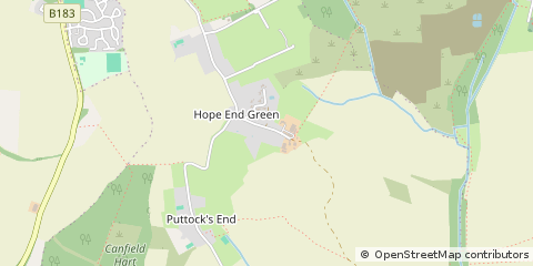 Map of Bishop's Stortford, Hertfordshire