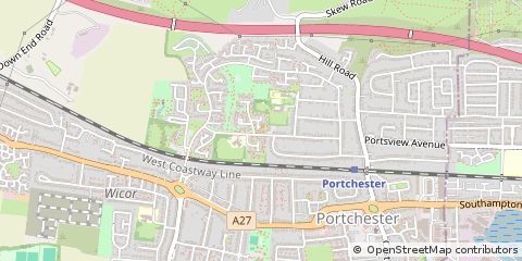 Map of Portchester, Fareham