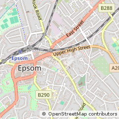 Map of Epsom, Surrey