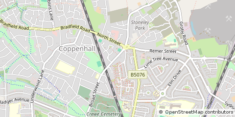 Map of Crewe, Cheshire