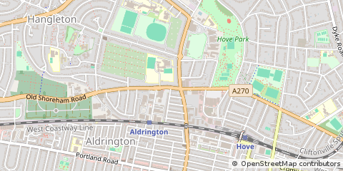 Map of Hove, East Sussex