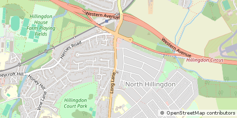 Map of Hillingdon, Middlesex