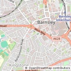 Map of Barnsley, South Yorkshire