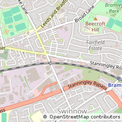 Map of Leeds, West Yorkshire