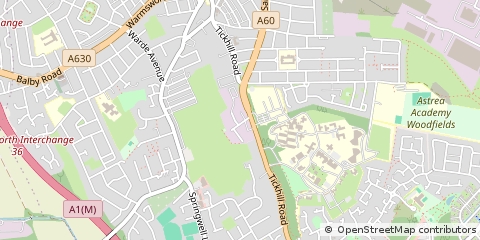 Map of Balby Doncaster, South Yorkshire