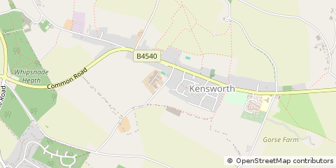Map of Dunstable, Bedfordshire