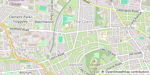 Map of Dundee, Tayside