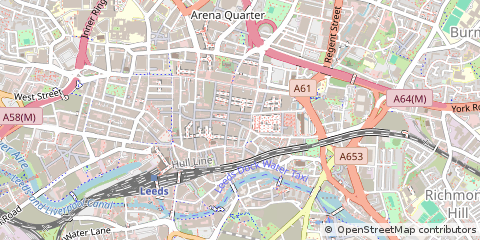 Map of Leeds, West Yorkshire