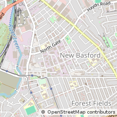 Map of Nottingham, Nottinghamshire
