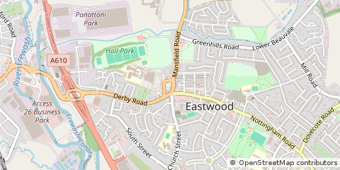 Map of Nottingham, Nottinghamshire