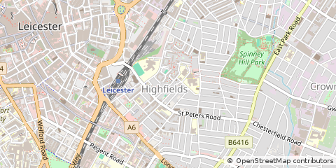 Map of Leicester