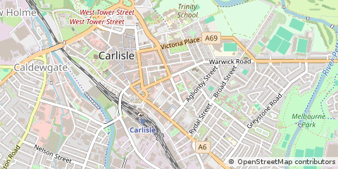 Map of Carlisle, Cumbria