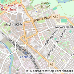 Map of Carlisle, Cumbria