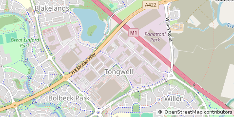 Map of Milton Keynes, Bucks