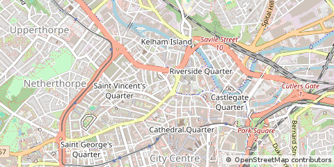 Map of Sheffield, South Yorkshire