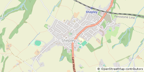 Map of Huddersfield, West Yorkshire