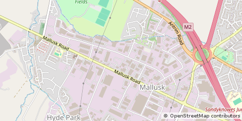 Map of Newtonabbey, Antrim