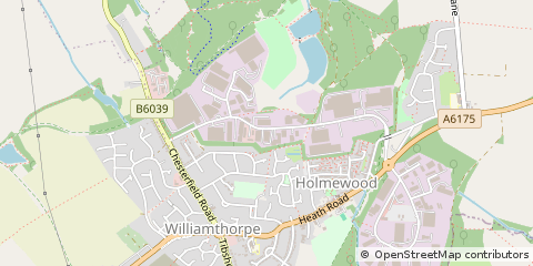 Map of Chesterfield, Derbyshire
