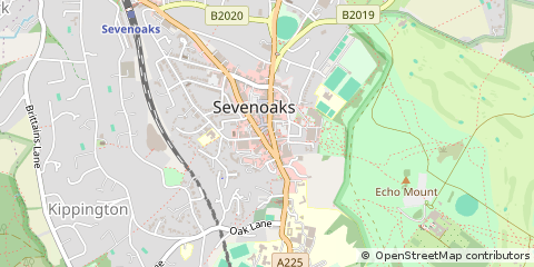 Map of Sevenoaks, Kent