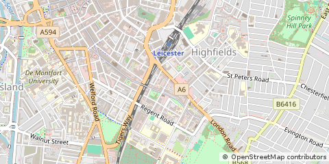 Map of Leicester