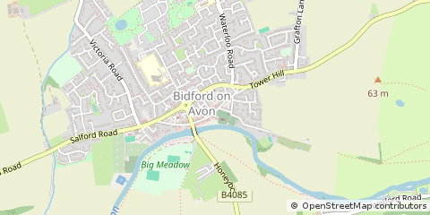 Map of Alcester, Warwickshire
