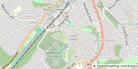 Map of Sheffield