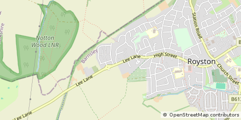 Map of Barnsley, South Yorkshire