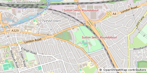 Map of Reading, Berkshire