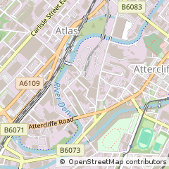 Map of Sheffield, South Yorkshire
