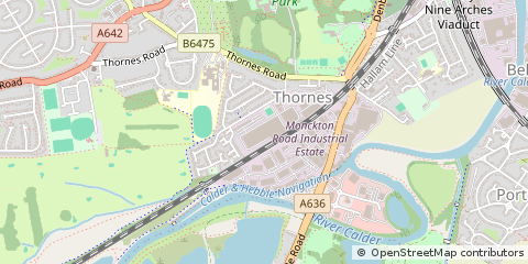 Map of Wakefield, West Yorkshire